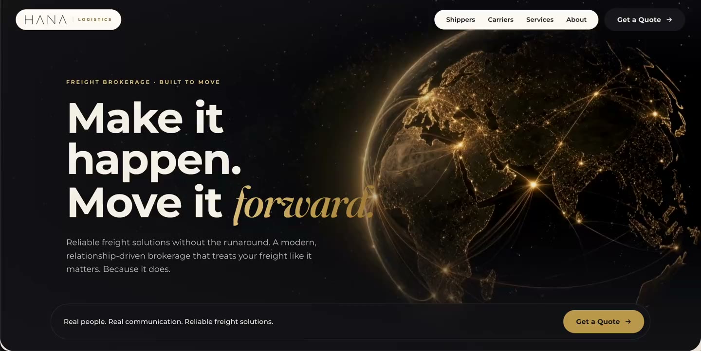 HANA website preview